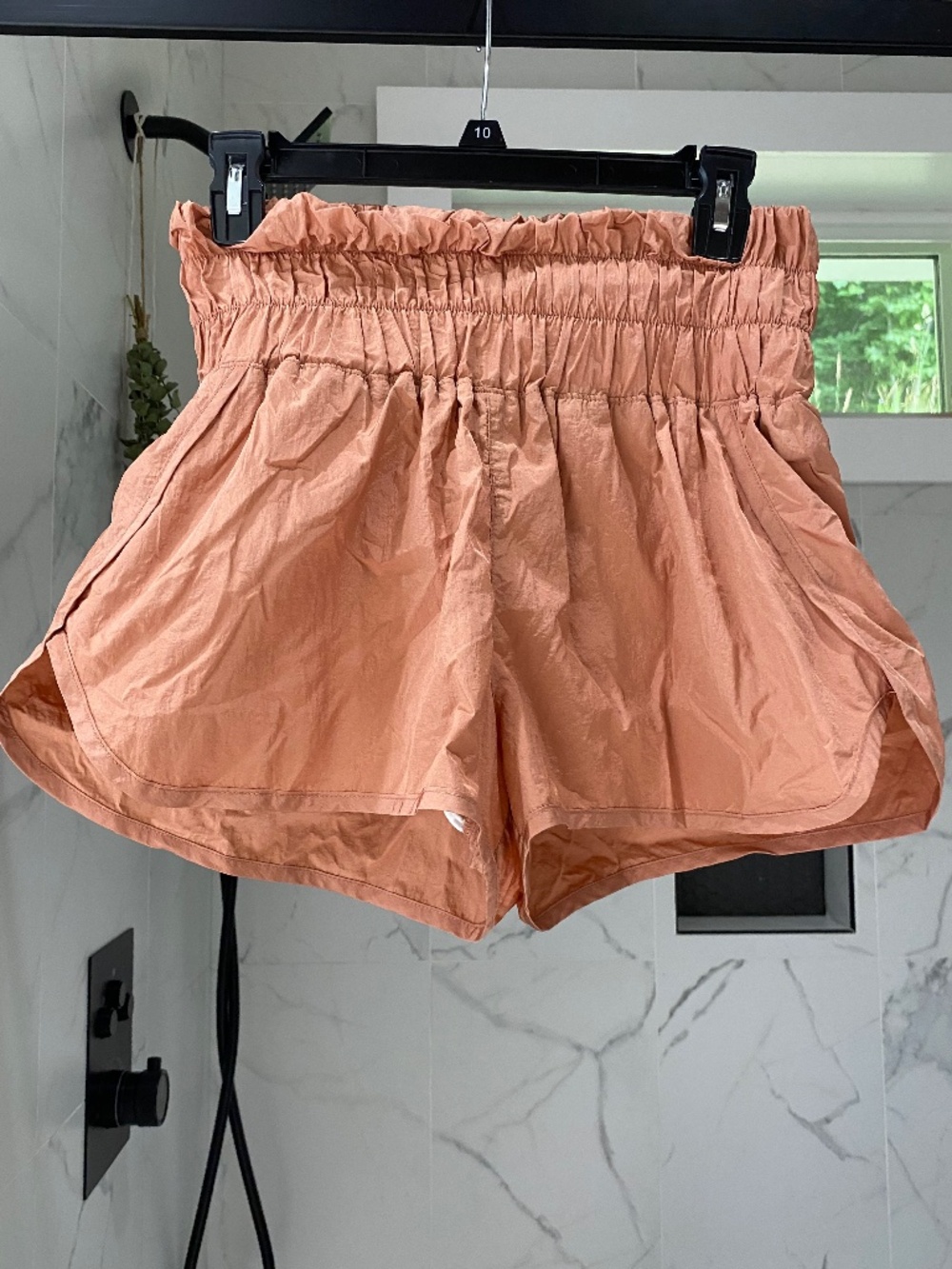 Coral mauve dusty pink running athletic free people movement shorts medium